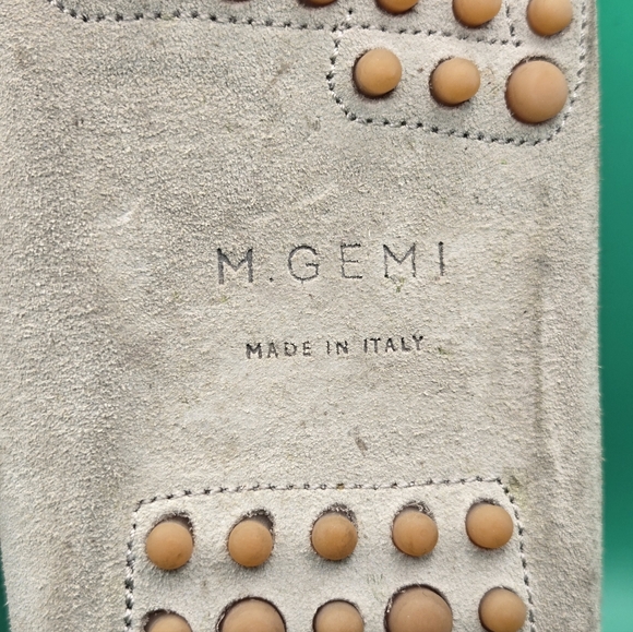 M Gemi The Felize Suede Flat Loafers Shearling Lined Women's 8 US Made In Italy - Picture 3 of 5